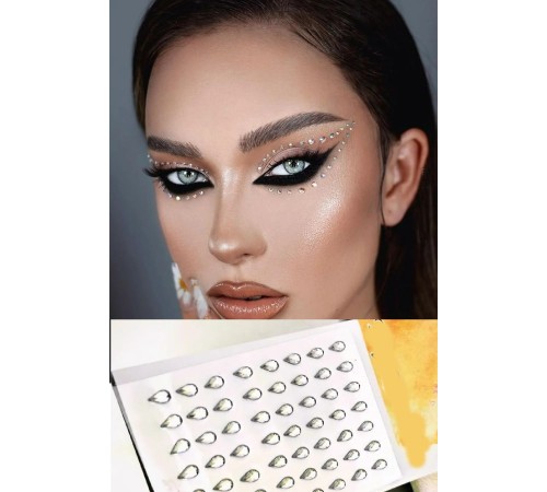 Damla Kristal Işıltılı Sticker Yüz Ve Vücut Makyaj Taşı ( 110 Adet )