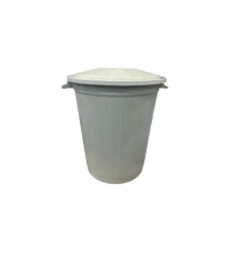 Çöp Kovası 70 Lt Çöp Kovası Kapaklı Büyük Boy Çöp Bidonu Dayanıklı Çöp Kovası - Gri