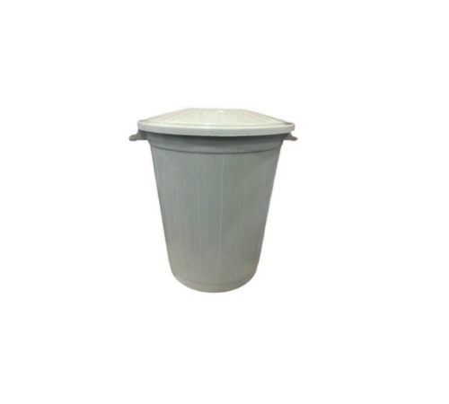 Çöp Kovası 70 Lt Çöp Kovası Kapaklı Büyük Boy Çöp Bidonu Dayanıklı Çöp Kovası - Gri