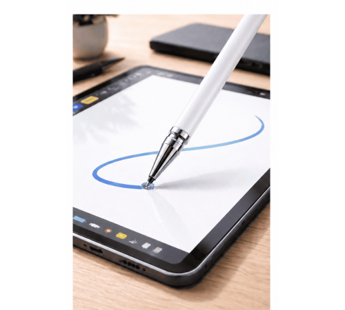 Vivo Y53S Uyumlu Dokunmatik Stylus Kalem Disk Uçlu Hassas Beyaz Tablet Telefon Çizim Kalemi