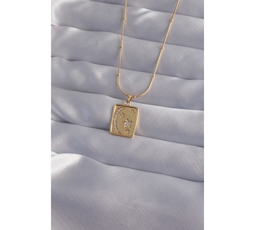 316L Çelik Zincir Gold Renk Zirkon Taşlı Ay Yıldız Figürlü Tarot Kolye - TJ-BKO9021 316L Çelik Zincir Gold Renk Zirkon Taşlı Ay Yıldız Figürlü Tarot Kolye - TJ-BKO9021