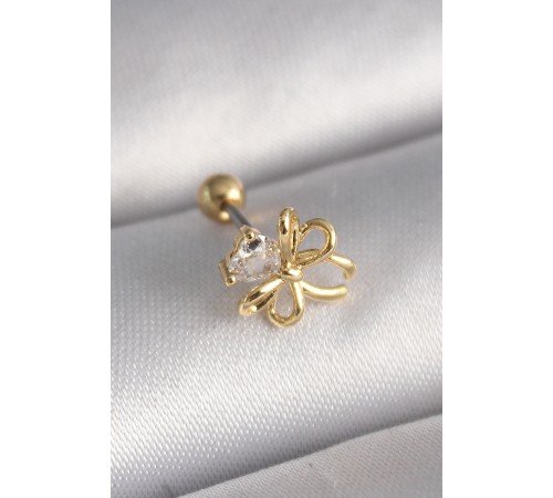 316L Çelik Gold Renk Zirkon Taş Detaylı Kurdele Model Tragus Piercing - TJ-PR1288 316L Çelik Gold Renk Zirkon Taş Detaylı Kurdele Model Tragus Piercing - TJ-PR1288