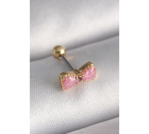 316L Çelik Gold Renk Pembe Fiyonk Model Tragus Piercing - TJ-PR1294 316L Çelik Gold Renk Pembe Fiyonk Model Tragus Piercing - TJ-PR1294
