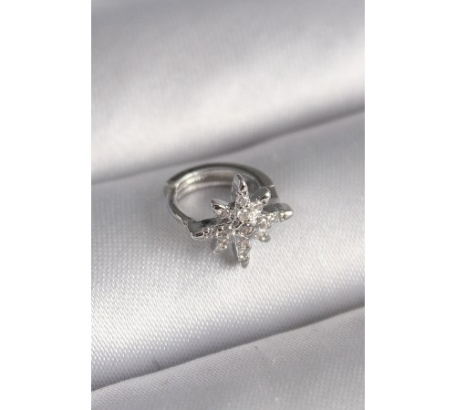 316L Çelik Gümüş Renk Zirkon Taşlı Kutup Yıldızı Model Tragus Piercing - TJ-PR1301 316L Çelik Gümüş Renk Zirkon Taşlı Kutup Yıldızı Model Tragus Piercing - TJ-PR1301