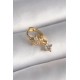 316L Çelik Gold Renk Zirkon Taşlı Çiçek Model Sallantı Detay Tragus Piercing - TJ-PR1310