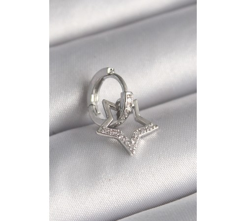 316L Çelik Gümüş Renk Zirkon Taşlı Sallantı Yıldız Model Tragus Piercing - TJ-PR1317 316L Çelik Gümüş Renk Zirkon Taşlı Sallantı Yıldız Model Tragus Piercing - TJ-PR1317