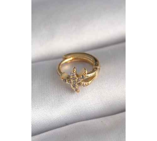 316L Çelik Gold Renk Zirkon Taşlı Deniz Yıldızı Model Tragus Piercing - TJ-PR1318 316L Çelik Gold Renk Zirkon Taşlı Deniz Yıldızı Model Tragus Piercing - TJ-PR1318