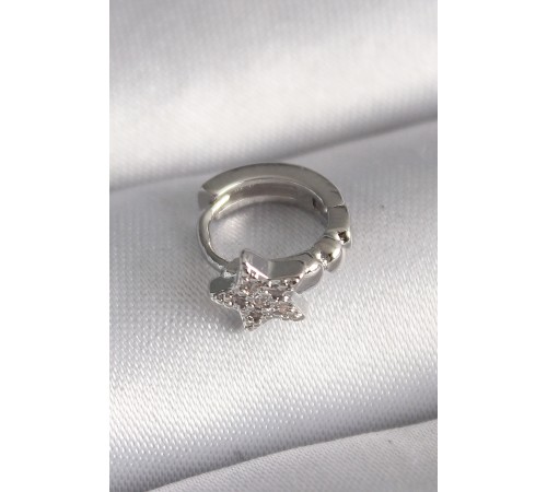 316L Çelik Gümüş Renk Zirkon Taşlı Yıldız Model Tragus Piercing - TJ-PR1333 316L Çelik Gümüş Renk Zirkon Taşlı Yıldız Model Tragus Piercing - TJ-PR1333