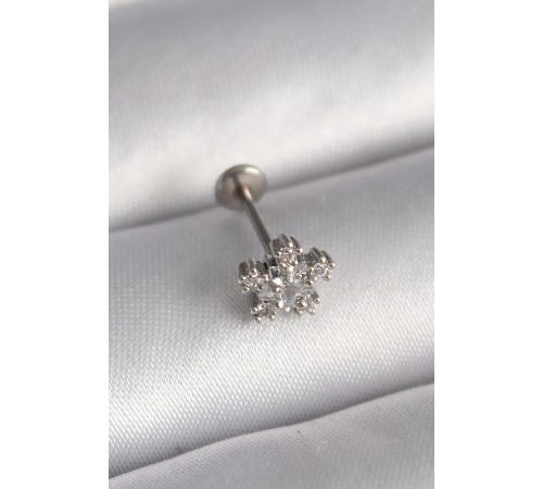 316L Çelik Gümüş Renk Zirkon Taşlı Yıldız Model Tragus Piercing - TJ-PR1341 316L Çelik Gümüş Renk Zirkon Taşlı Yıldız Model Tragus Piercing - TJ-PR1341
