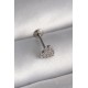 316L Çelik Gümüş Renk Zirkon Taşlı Kalp Model Tragus Piercing - TJ-PR1347