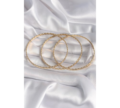 316L Çelik Gold Renk Burma Ajda Model Kadın Bileklik - TJ-BB6484 316L Çelik Gold Renk Burma Ajda Model Kadın Bileklik - TJ-BB6484