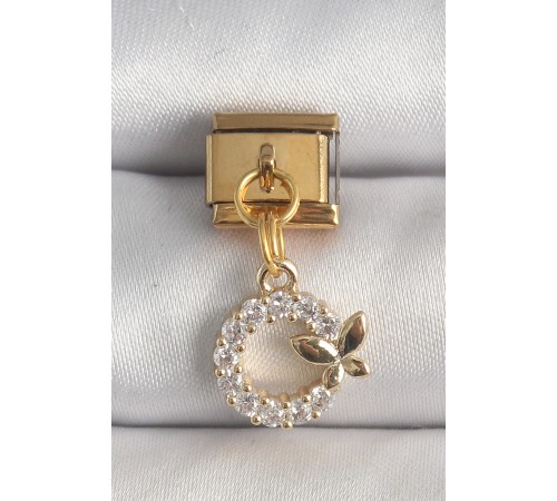 316L Çelik Gold Renk Sallantı Zirkon Taşlı Kelebek Detay Nomination Charm - TJ-BC1365 316L Çelik Gold Renk Sallantı Zirkon Taşlı Kelebek Detay Nomination Charm - TJ-BC1365