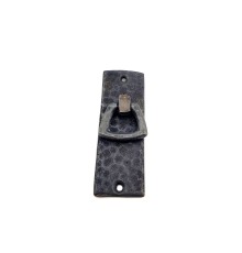 Antika Tarz Dekoratif Pirinç Dik Dövme Mobilya Kulbu - 90x31 mm, Oksit