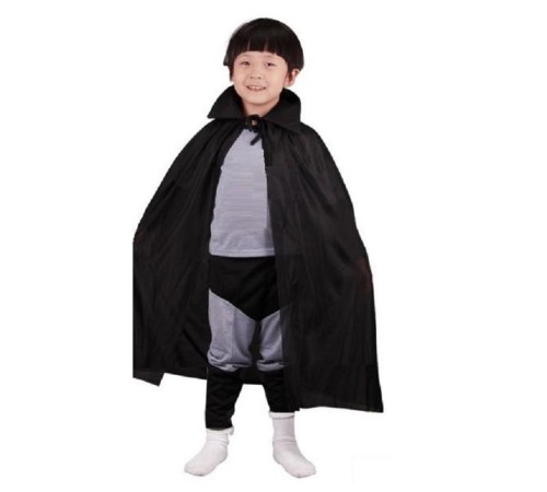 Siyah Renk Yakalı Çocuk Pelerin 90 cm Siyah Renk Yakalı Çocuk Pelerin 90 cm