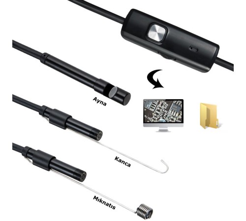 Endoskop 3 in 1 Yılan Kamera USB Micro Usb Type-C Uyumlu 15M Endoskop 3 in 1 Yılan Kamera USB Micro Usb Type-C Uyumlu 15M