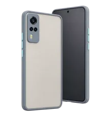 Vivo Y53S Kılıf Montreal Silikon Kapak - Gri