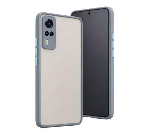 Vivo Y53S Kılıf Montreal Silikon Kapak - Gri