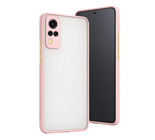 Vivo Y53S Kılıf Montreal Silikon Kapak - Pembe