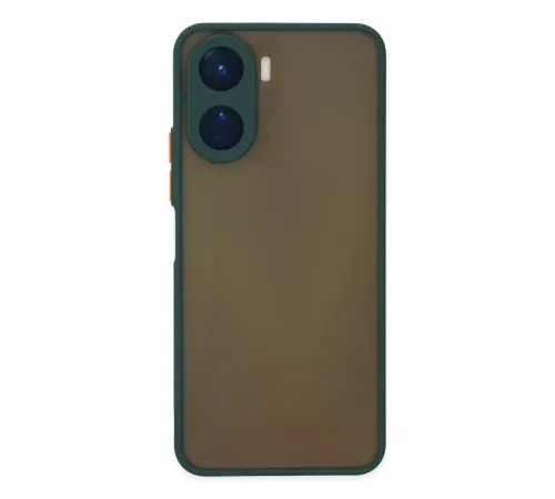 Vivo Y16 Kılıf Montreal Silikon Kapak - Yeşil