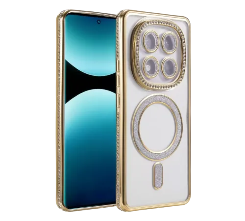 Redmi Note 15 Pro Plus 5G Joke Simli Magneticsafe Kılıf - Gold