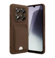 Redmi Note 15 Pro 5G Kelvin Kartvizitli Silikon - Kahverengi