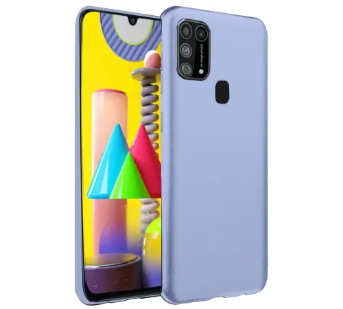 Samsung Galaxy M31 Kılıf Nano içi Kadife Silikon - Lila