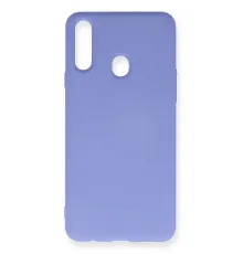Samsung Galaxy A20S Kılıf Nano içi Kadife Silikon - Lila