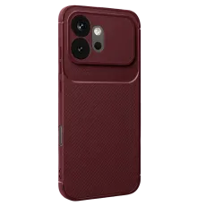 Huawei Honor 600 Auto Focus Karbon Kapak - Bordo