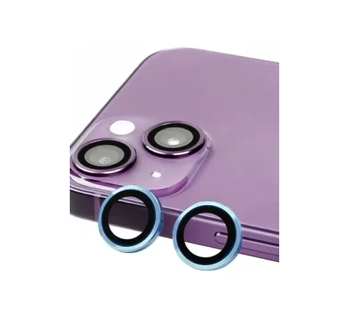 Apple iPhone 14 Raze Metal Kamera Lens - Mavi