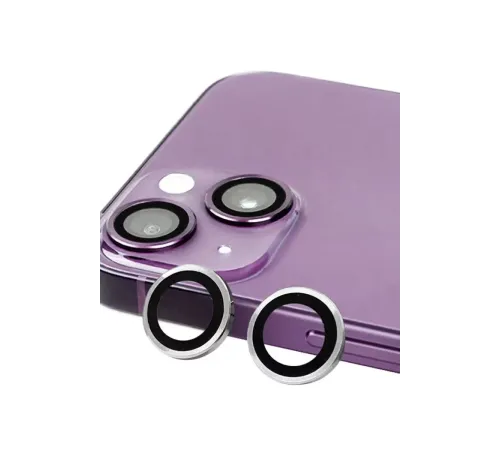 Apple iPhone 13 Mini Raze Metal Kamera Lens - Gümüş