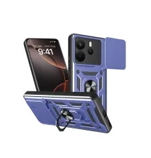 Redmi Note 14 4G Pars Lens Yüzüklü Silikon - Lacivert