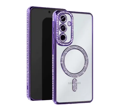 Samsung S25 FE Joke Simli Magneticsafe Kılıf - Derin Mor