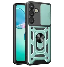 Samsung A17 5G Pars Lens Yüzüklü Silikon - Yeşil