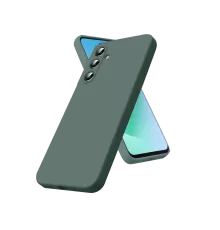 Samsung S25 FE Nano içi Kadife Silikon - Koyu Yeşil