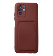 Redmi Note 10S Kılıf Kelvin Kartvizitli Silikon - Bordo