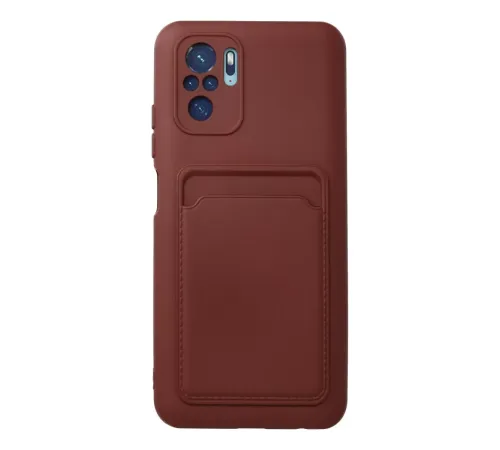 Redmi Note 10S Kılıf Kelvin Kartvizitli Silikon - Bordo