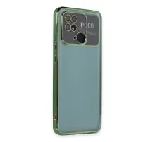 Redmi 10C Kılıf Lensli Silikon - Yeşil