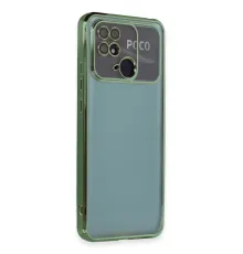 Redmi 10C Kılıf Lensli Silikon - Yeşil