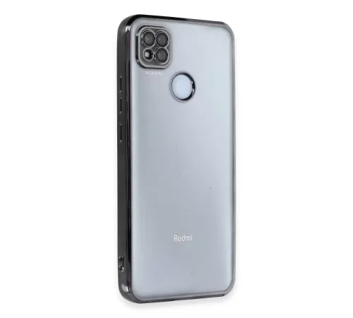 Redmi 9C Kılıf Lensli Silikon - Siyah