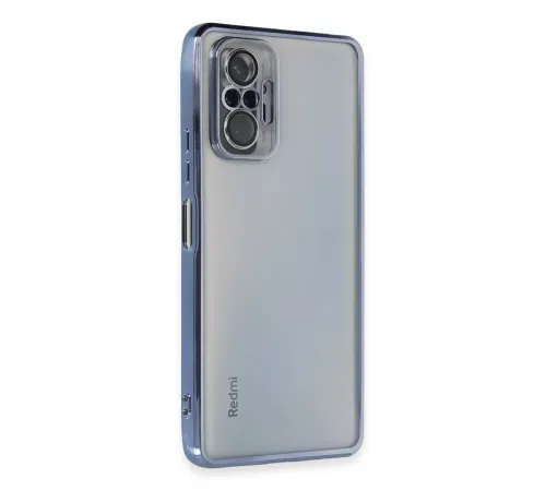 Redmi Note 10 Pro Kılıf Lensli Silikon - Açık Mavi