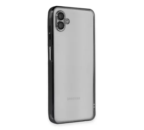 Samsung Galaxy A04 Kılıf Lensli Silikon - Siyah