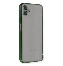 Samsung Galaxy A04 Kılıf Lensli Silikon - Yeşil