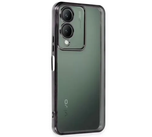 Vivo Y17S Kılıf Lensli Silikon - Siyah