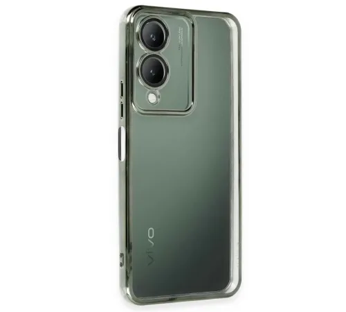 Vivo Y17S Kılıf Lensli Silikon - Yeşil