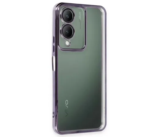 Vivo Y17S Kılıf Lensli Silikon - Mor