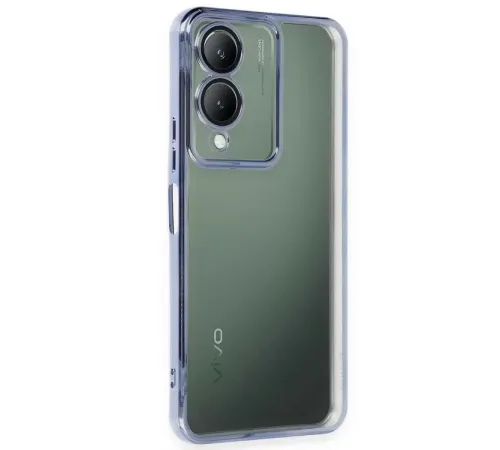 Vivo Y17S Kılıf Lensli Silikon - Açık Mavi