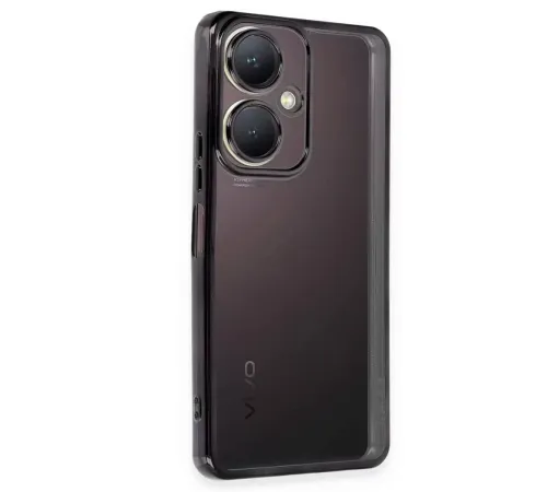 Vivo Y27 Kılıf Lensli Silikon - Siyah