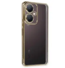 Vivo Y27 Kılıf Lensli Silikon - Gold