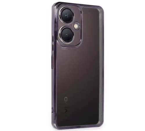 Vivo Y27 Kılıf Lensli Silikon - Mor