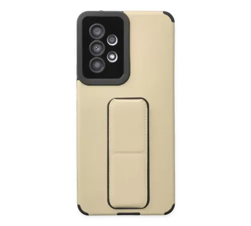 Samsung Galaxy A53 5G Kılıf Mega Standlı Silikon - Gold